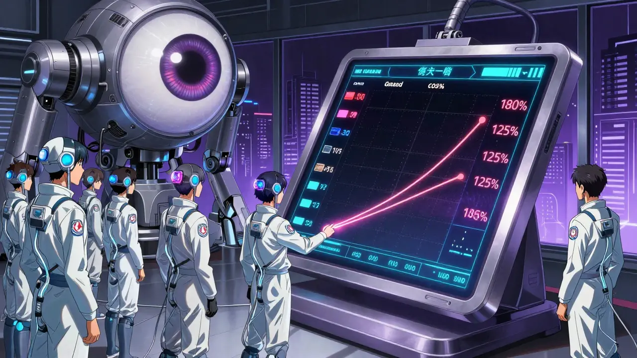 30 volunteers connected to sensors as a digital scale compares generic and brand drug exposure.